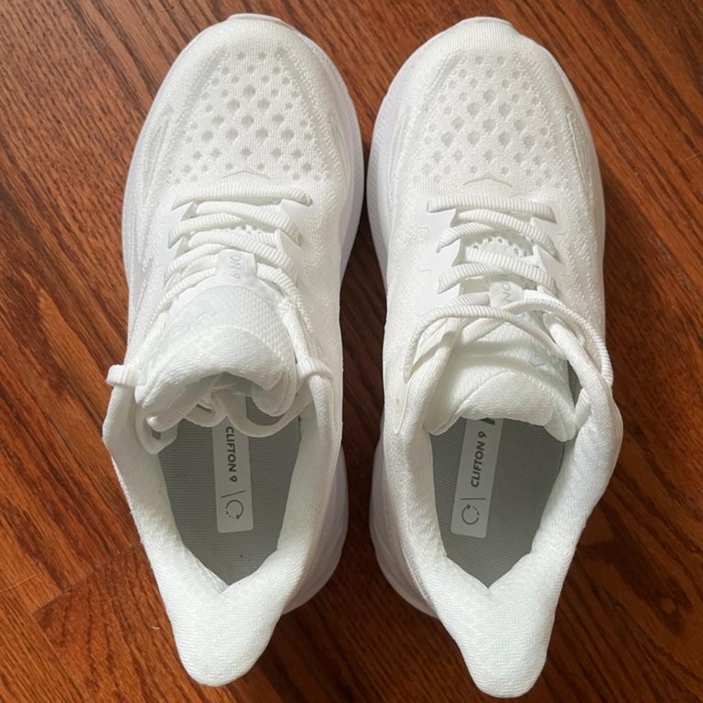 Womens - White - Hoka Clifton 9
